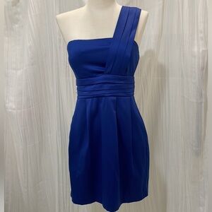 Forever21 Royal Blue One Shoulder Dress. Size S